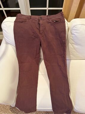 34 Heritage Charisma Men's Slim Burgundy Chinos Pants